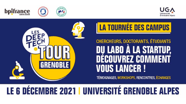 Le Deeptech tour 2021 à Grenoble : du labo à la start-up, comment se lancer ?