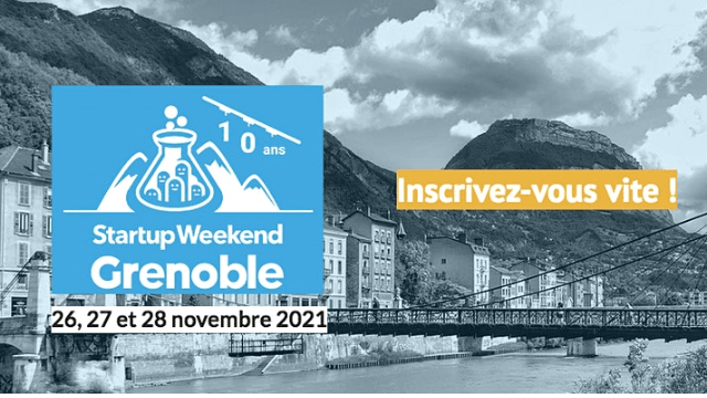 Startup Weekend Grenoble le 26, 27 et 28 novembre 2021 à Grenoble IAE