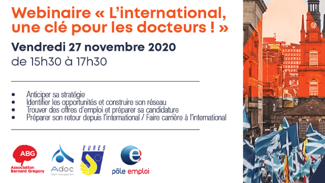 Webinaire "L'international, une clé pour les docteurs !"